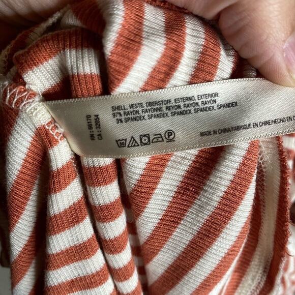 Anthropologie Pure + Good Striped‎ Henley Long Sleeve Top shirt soft small - Picture 5 of 6